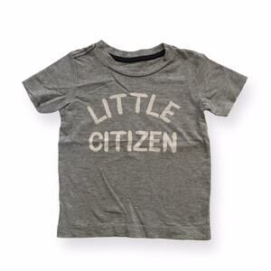 Tea Collection Gray 'Little Citizen' Short Sleeve Tee